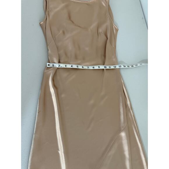 Vintage Jones New York Evening Champagne Gold Satin Bias Cut Formal Gown Dress 4 - Picture 6 of 8